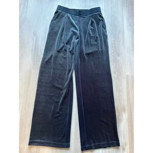 Ann Taylor LOFT Wide Leg Velour Pants  Women's Size S  Teal Pull-On